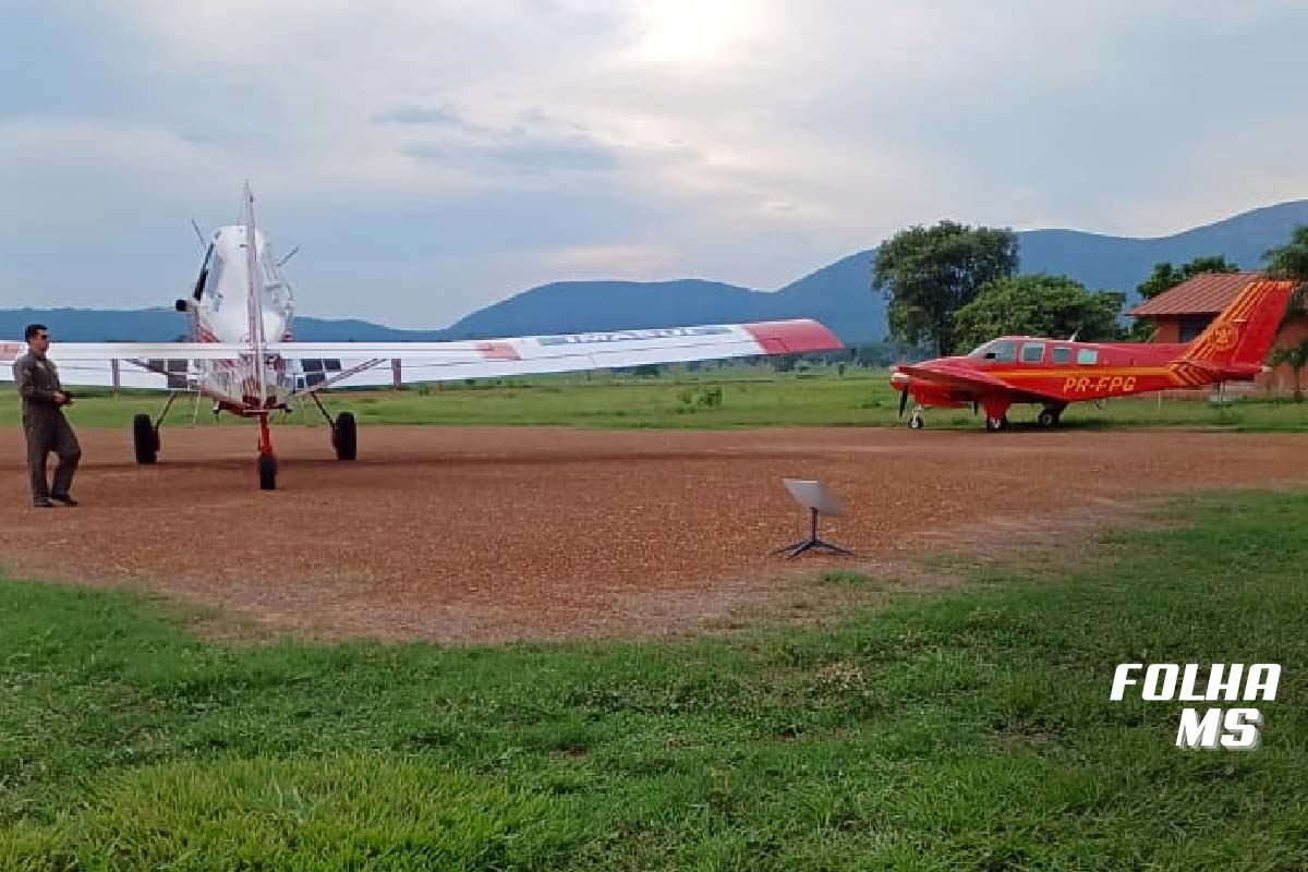 Operação Amolar: Bombeiros combatem incêndio com apoio aéreo