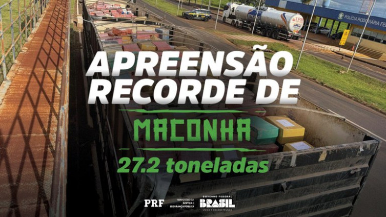 PRF apreende maior carga de maconha do ano no país em Caarapó