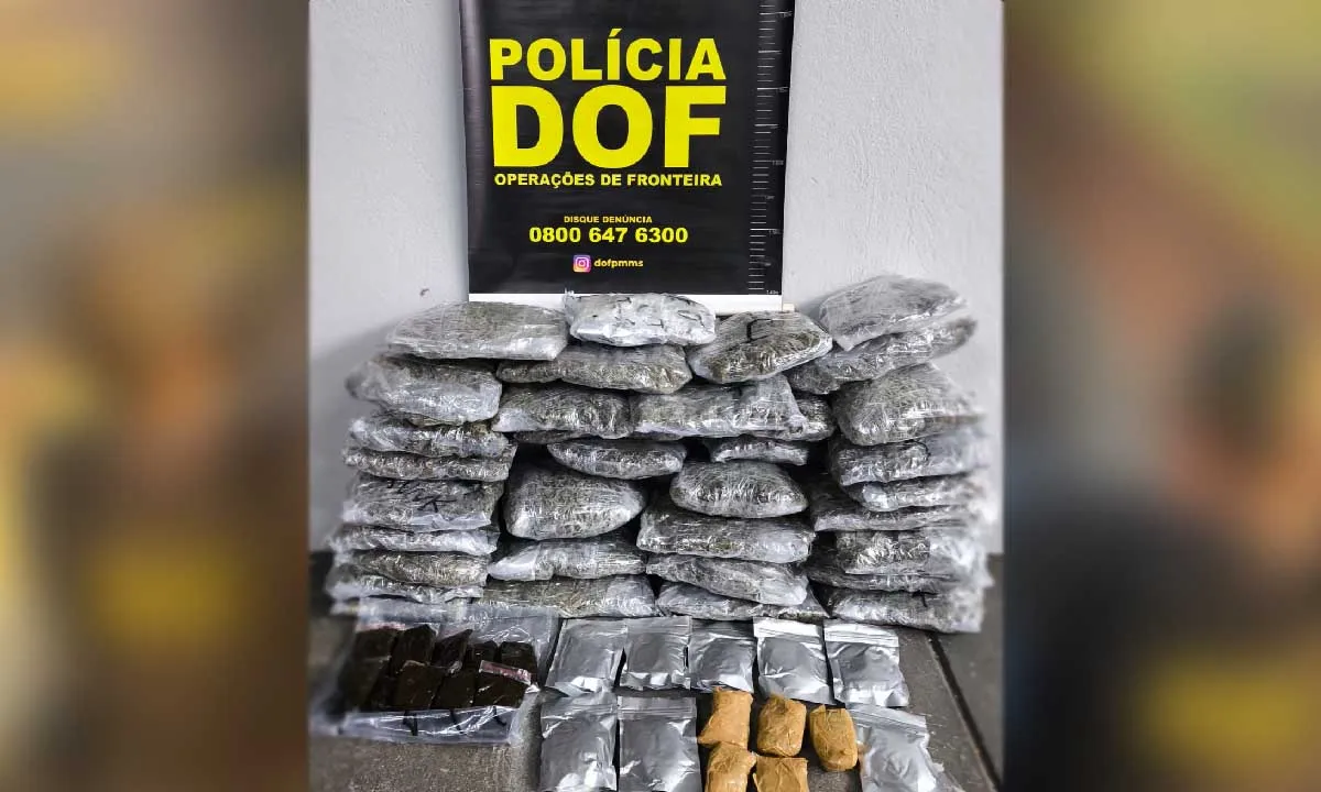 Mulheres são presas com quase 13 kg de drogas em abordagem do DOF na MS-164