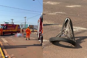 Mulher em bicicleta elétrica morre atropelada por caminhão em MS
