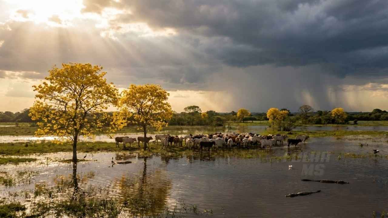Inmet prevê dia quente com risco de chuva isolada à tarde em várias regiões de MS