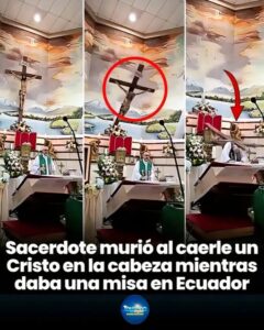 Um sacerdote morreu após um Cristo cair sobre a cabeça dele enquanto dava uma missa no Ecuador
